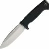 Demko Fixed Blade - Blk Rubber (5" AUS10A Satin) DEMAD22GBK