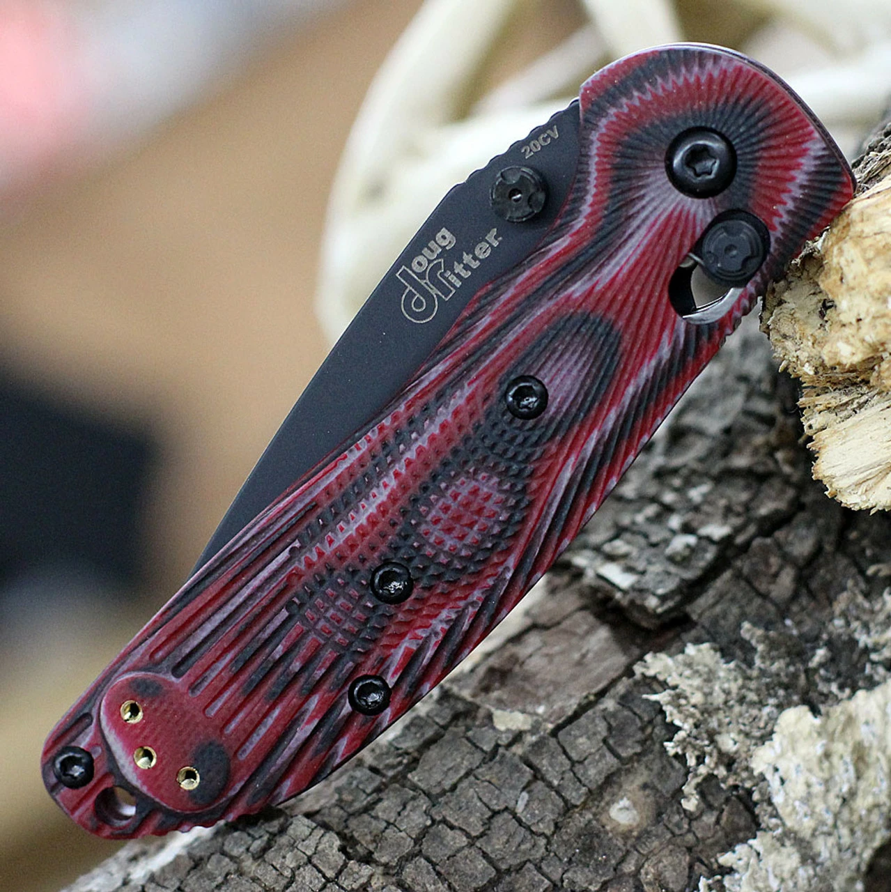 Doug Ritter MINI-RSK® MK1-G2 Knifeworks Exclusive G-Mascus® Red G-10/Black Blade - Sprint Run 3 Doug Ritter MINI-RSK® MK1-G2 Knifeworks Exclusive G-Mascus® Red G-10/Black Blade - Sprint Run - Image 3