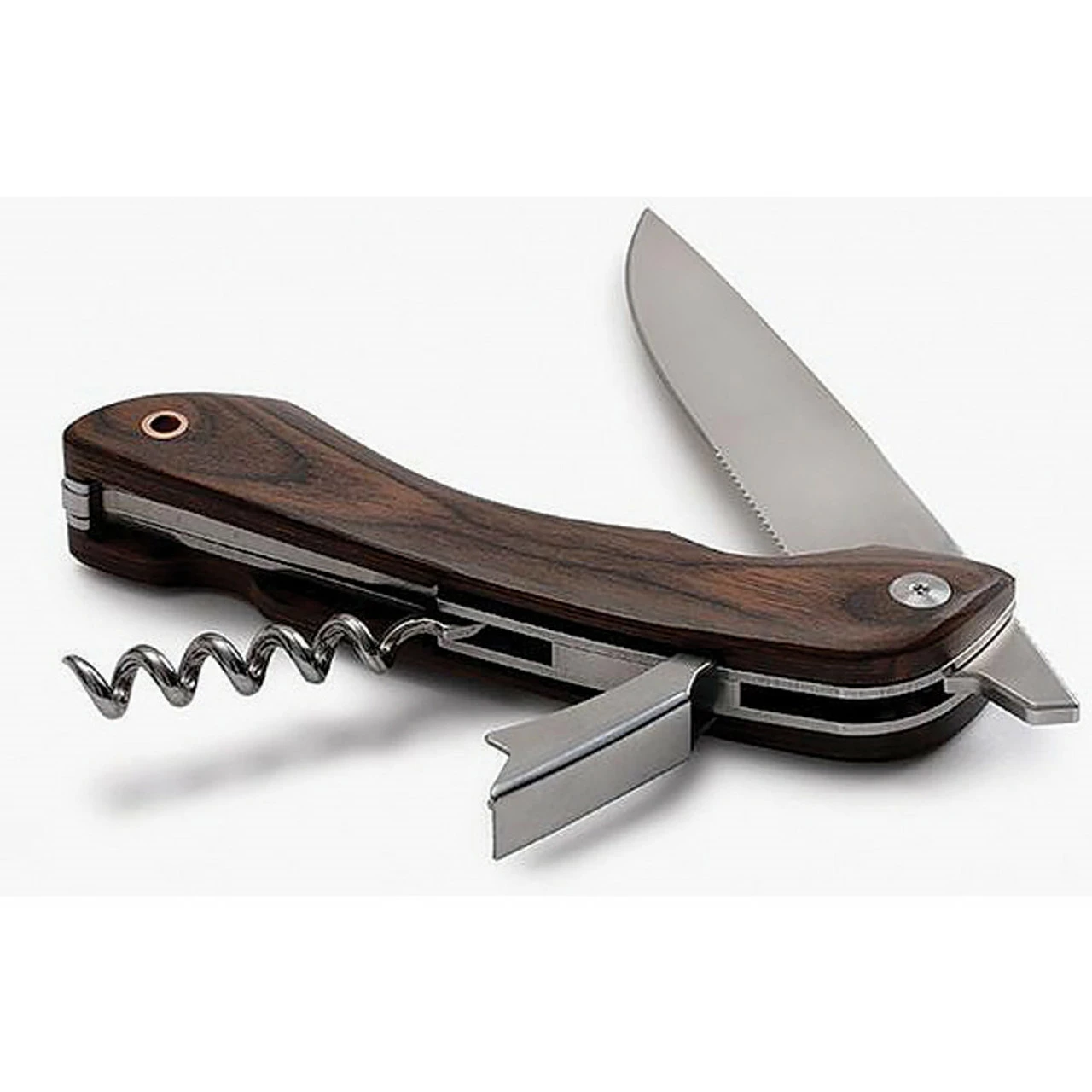BareBones Living Folding Picnic Knife, 4" Satin 50CR15 Stainless Steel Stainless Blade, Hardwood Handle W/ Walnut Finish 3 BareBones Living Folding Picnic Knife, 4" Satin 50CR15 Stainless Steel Stainless Blade, Hardwood Handle W/ Walnut Finish - Image 3