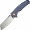CJRB Cutlery Crag Liner Lock J1904-GYF, 3.3" D2 Stonewash Plain Blade, Blue-Gray G-10 Handle