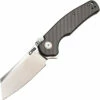 CJRB Cutlery Crag Recoil-lock J1904R-CF, 3.3" D2 Stonewash Plain Blade, Carbon Fiber Handle
