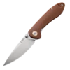 CJRB Cutlery Small Feldspar J1912S-BNC, 3.0" D2 Steel Stonewashed Plain Blade, Contoured Brown G-10 Handle