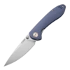 CJRB Cutlery Small Feldspar J1912S-GYC, 3.0" D2 Steel Stonewashed Plain Blade, Contoured Blue-Gray G-10 Handle