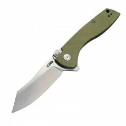 CJRB Cutlery Kicker J1915-GN, 3.52" D2 Steel Stonewash Plain Blade, Green G-10 Handle