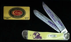 Case LSU19-CATY Trapper Gift Set, LSU Yellow Synthetic Handle (3254 SS)