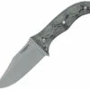 Condor Little Bowie, 4.63" Blasted Satin 1075HC Plain Blade, Black And Gray Micarta Handle