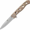 CRKT M16 03BS Bronze Framelock, 3.55" 12C27 Sandvik Bead Blasted Plaim Blade, 2Cr13 Handle