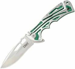 CRKT 5241 Nirk Tighe Green, 3.17" 8Cr14MoV Satin Plain Blade, 420J2 Handle