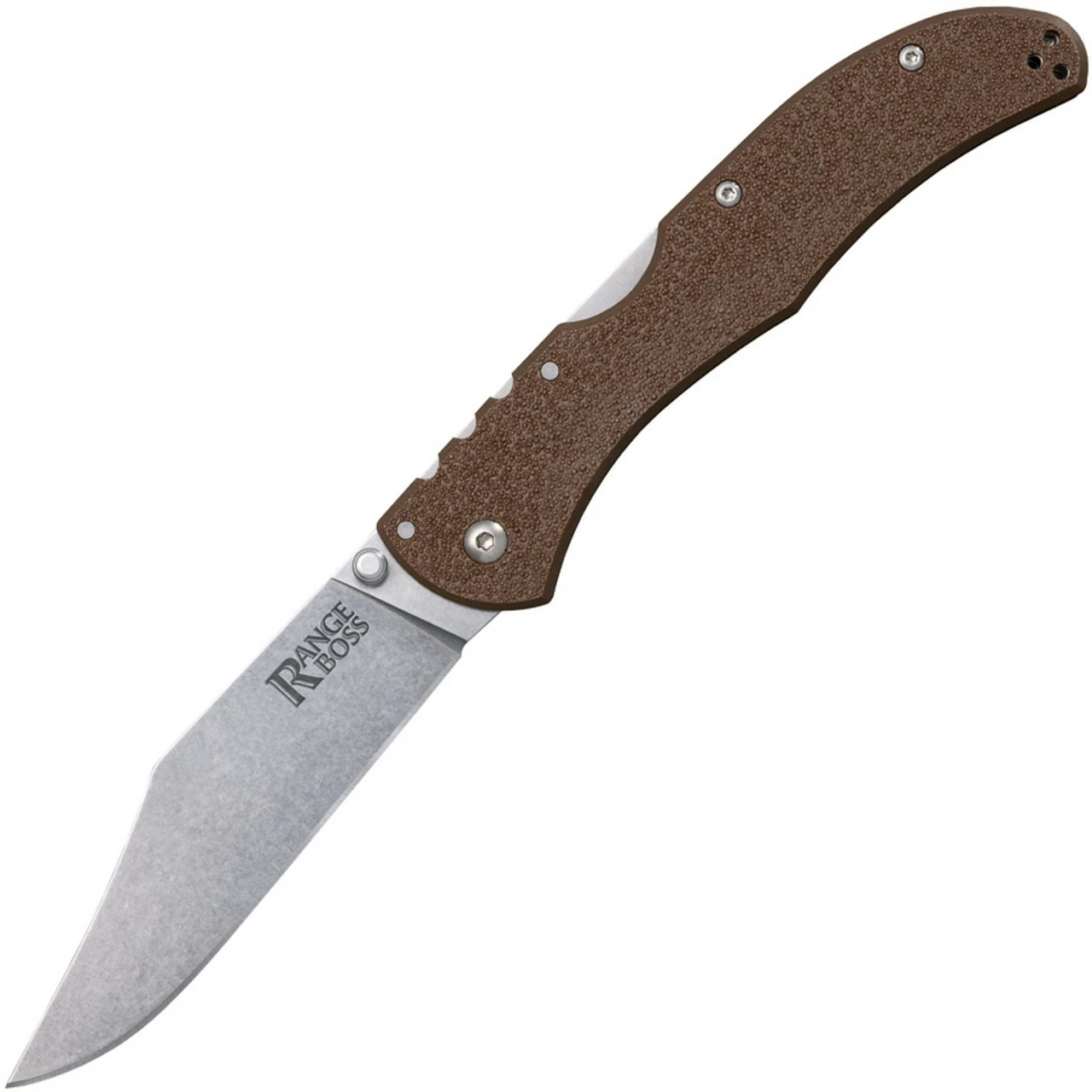 Cold Steel Range Boss CS-20KR9, 4" 4034SS Steel Plain Blade, Flat Dark Earth GRN Handle 1 Cold Steel Range Boss CS-20KR9, 4" 4034SS Steel Plain Blade, Flat Dark Earth GRN Handle