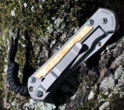 Chris Reeve Small Sebenza 31 Box Elder Burl Inlay (2.99" S45VN SW Drop Point) -S31-1108 (DOB-10/31/22) -Knifeworks Sales Shop S31 1108.2 50692.1624993357