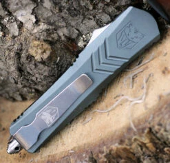 CobraTec Gray FS-X OTF Knife - Gray Alum (2.75" D2) SGRYFS-XSDS -Knifeworks Sales Shop SGYFS XSDS.2 55337.1611264985