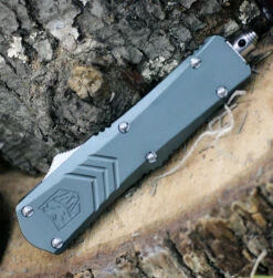 CobraTec Gray FS-X OTF Knife - Gray Alum (2.75" D2) SGRYFS-XSDS -Knifeworks Sales Shop SGYFS XSDS.3 55072.1611264984