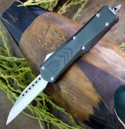 CobraTec Gray FS-X OTF Knife - Gray Alum (2.75" D2) SGRYFS-XSWNS