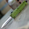 CobraTec Knives SODCTK-1SDAG1SS Small CTK-1, 2.75" D2 Steel Dagger One-Side Serrated Blade, OD Green Aluminum Handle