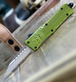 CobraTec Knives SODCTK-1SWNS Small CTK-1 Black, 2.75" D2 Steel Wharncliffe Blade OD Green Handle