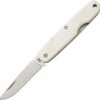 Bear & Son Slip Joint Executive Pen Knife WSB79, 2 1/4" High Carbon Steel, White Smooth Bone Handle
