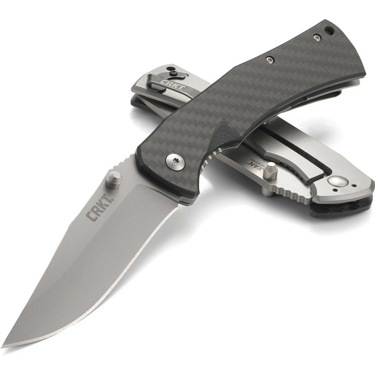 CRKT Xan Framelock CR2085, 3.666" 1.4116 Plain Blade, Carbon Fiber Black G10 Handle Base W/ Bead Blast Finish On The Back 3 CRKT Xan Framelock CR2085, 3.666" 1.4116 Plain Blade, Carbon Fiber Black G10 Handle Base W/ Bead Blast Finish On The Back - Image 3