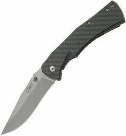 CRKT Xan Framelock CR2085, 3.666" 1.4116 Plain Blade, Carbon Fiber Black G10 Handle Base W/ Bead Blast Finish On The Back