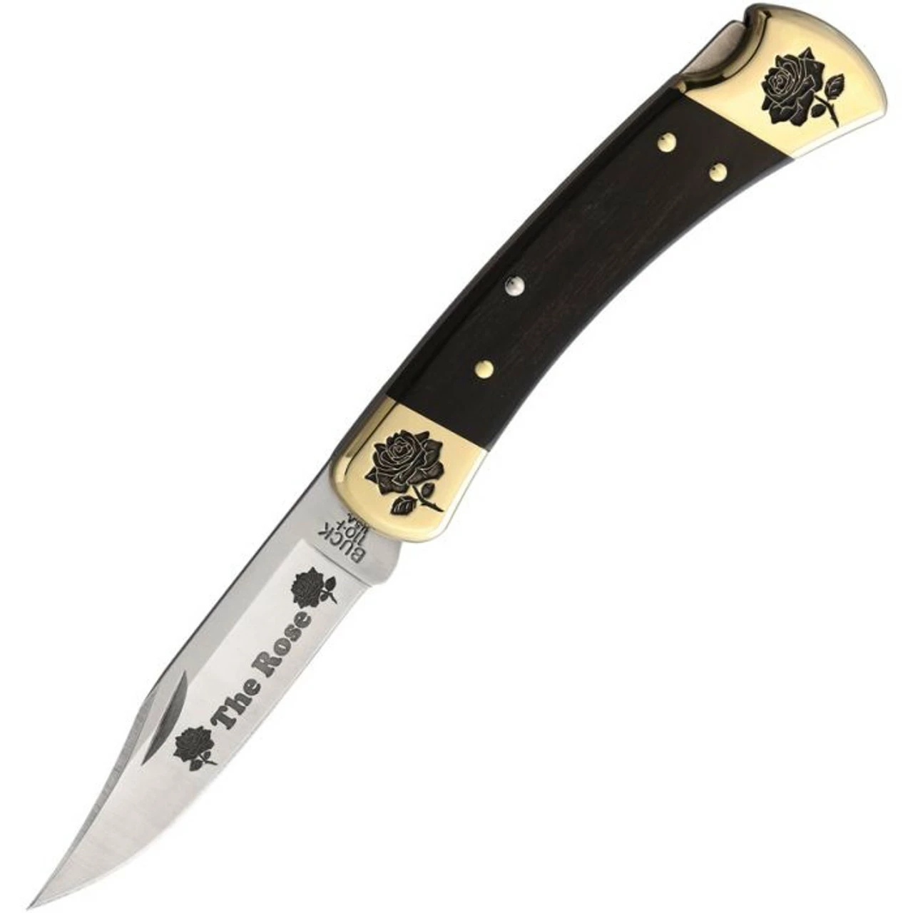 Buck 110 Rose- Ebony Wood (3.75" Satin 420HC) YH391 1 Buck 110 Rose- Ebony Wood (3.75" Satin 420HC) YH391