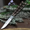 Bear & Son Cutlery 30th Anniversary Butterfly Knife ANN114CV, 4.25" 440 Satin Embellished Blade, Copper Vein Zinc Handle