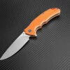 Artisan Tradition ATZ1702POE, 3.94" D2 Plain Blade, Orange G-10 Handle