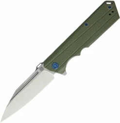 Artisan Littoral ATZ1703PGN , 3.54 In. D2 Plain Blade, Green G10 Handle