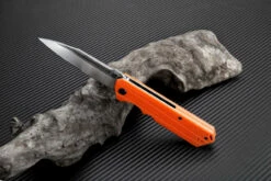 Artisan Littoral ATZ1703POE , 3.54 In. D2 Plain Blade, Orange G10 Handle -Knifeworks Sales Shop atz1703poe 1 49652.1566586053