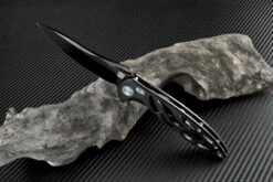 Artisan Dragonfly ATZ1801GBKM, 3.94" M390 Black Plain Blade, Black TC4 Titanium Handle -Knifeworks Sales Shop atz1801gbks 1 1 67448.1566586044