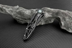 Artisan Dragonfly ATZ1801GBKM, 3.94" M390 Black Plain Blade, Black TC4 Titanium Handle -Knifeworks Sales Shop atz1801gbks 2 1 62270.1566586045