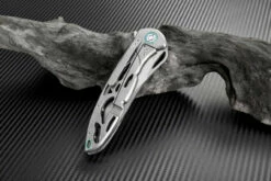 Artisan Dragonfly ATZ1801GGYM, 3.94" M390 Plain Blade, Gray TC4 Titanium Handle -Knifeworks Sales Shop atz1801ggys 2 1 44559.1566586047