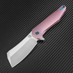 Artisan Osprey ATZ1803GREM, 3.74" M390 Plain Blade, Rose TC4 Titanium Handle -Knifeworks Sales Shop atz1803gre 1 54976.1566585959