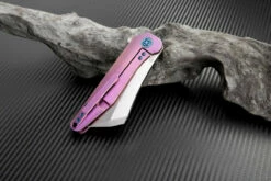 Artisan Osprey ATZ1803GREM, 3.74" M390 Plain Blade, Rose TC4 Titanium Handle -Knifeworks Sales Shop atz1803grem 2 04900.1566585958