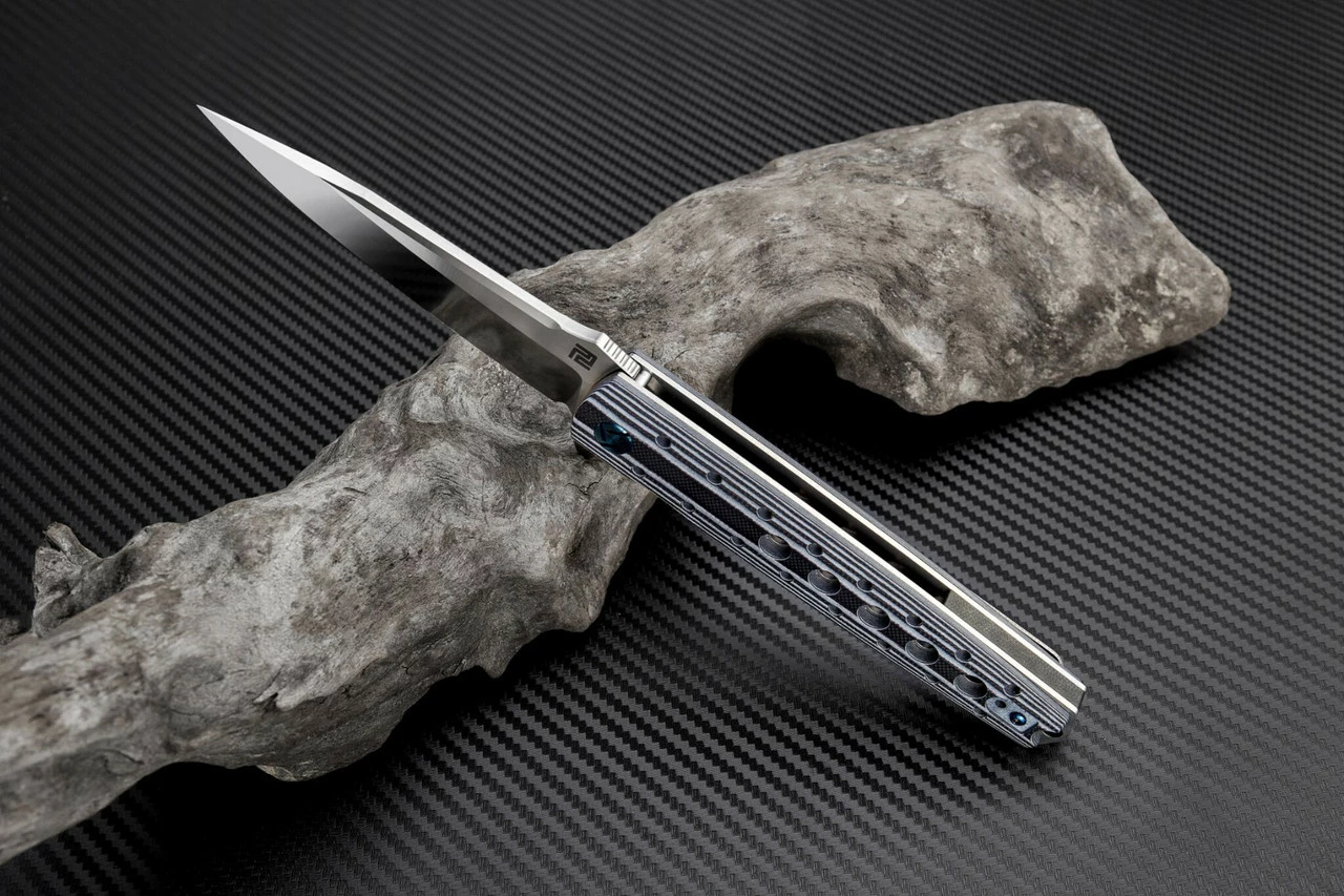 Artisan ATZ1807GBWS Virginia, 3.94" S35VN Plain Blade, Black/White G-10 Handle 2 Artisan ATZ1807GBWS Virginia, 3.94" S35VN Plain Blade, Black/White G-10 Handle - Image 2