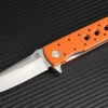 Artisan Virginia ATZ1807POEF, 3.94" D2 Plain Blade, Flat Orange G-10 Handle
