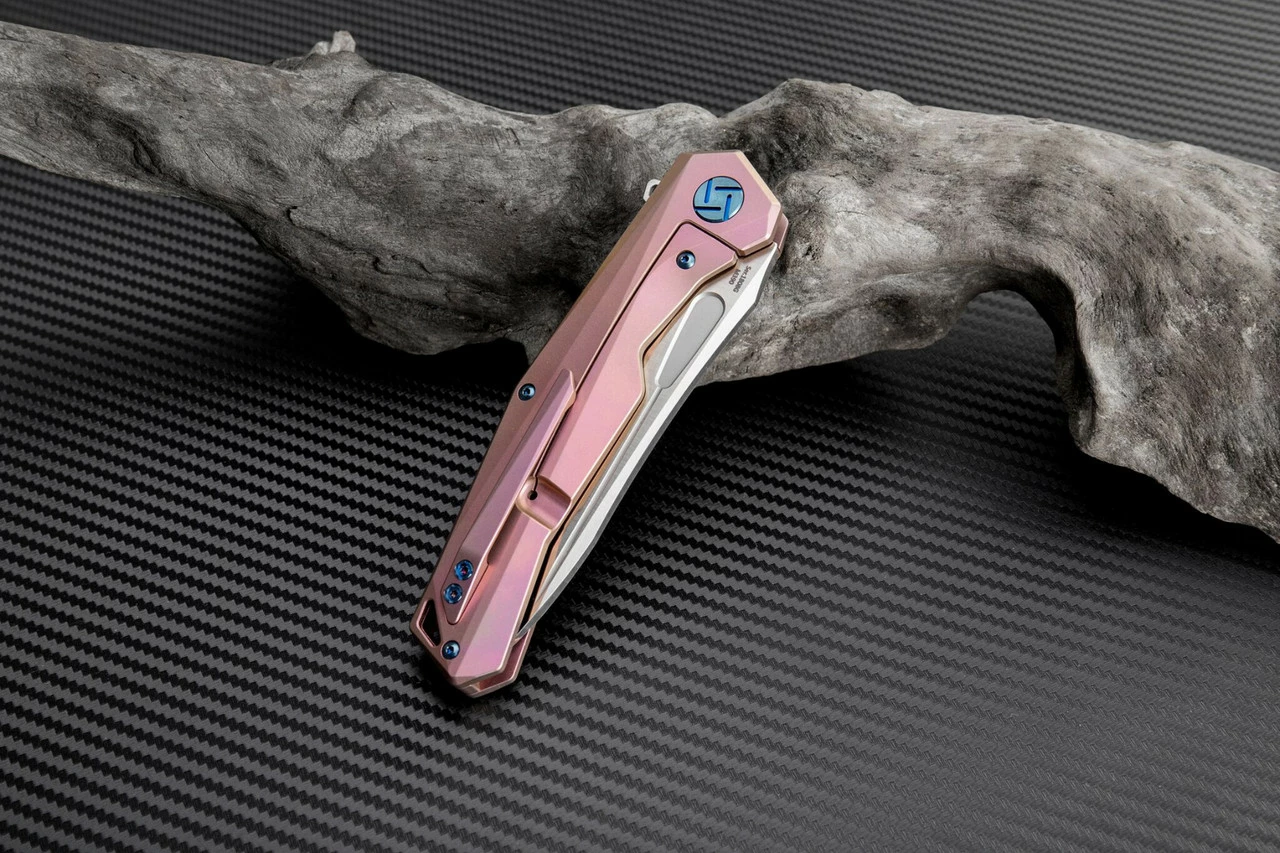Artisan Zumwalt ATZ1808GREM, 3.78" M390 Plain Blade, Rose Titanium Handle 3 Artisan Zumwalt ATZ1808GREM, 3.78" M390 Plain Blade, Rose Titanium Handle - Image 3