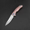 Artisan Zumwalt ATZ1808GREM, 3.78" M390 Plain Blade, Rose Titanium Handle