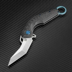 Artisan Cobra ATZ1811GGNM, 3.15" M390 Plain Blade, Green Carbon Fiber Handle -Knifeworks Sales Shop atz1811ggnm 55906.1566586081