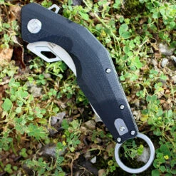 Artisan Cobra ATZ1811PBKC, 3" D2 Plain Blade, Curved Black G-10 Handle -Knifeworks Sales Shop atz1811pbkc 1 43245.1566586053