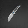 Artisan Apache ATZ1813GGYM, 3.82" M390 Plain Blade, Gray Titanium/Carbon Fiber Handle