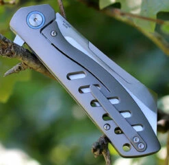 Artisan Tomahawk ATZ1815GGYS, 3.75" S35VN Plain Blade, Gray Titanium Handle -Knifeworks Sales Shop atz1815ggys.2 76923.1566585994