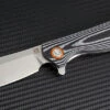 Artisan Tomahawk ATZ1815PBGC, 3.75" D2 Plain Blade, Curved Black/White G-10 Handle