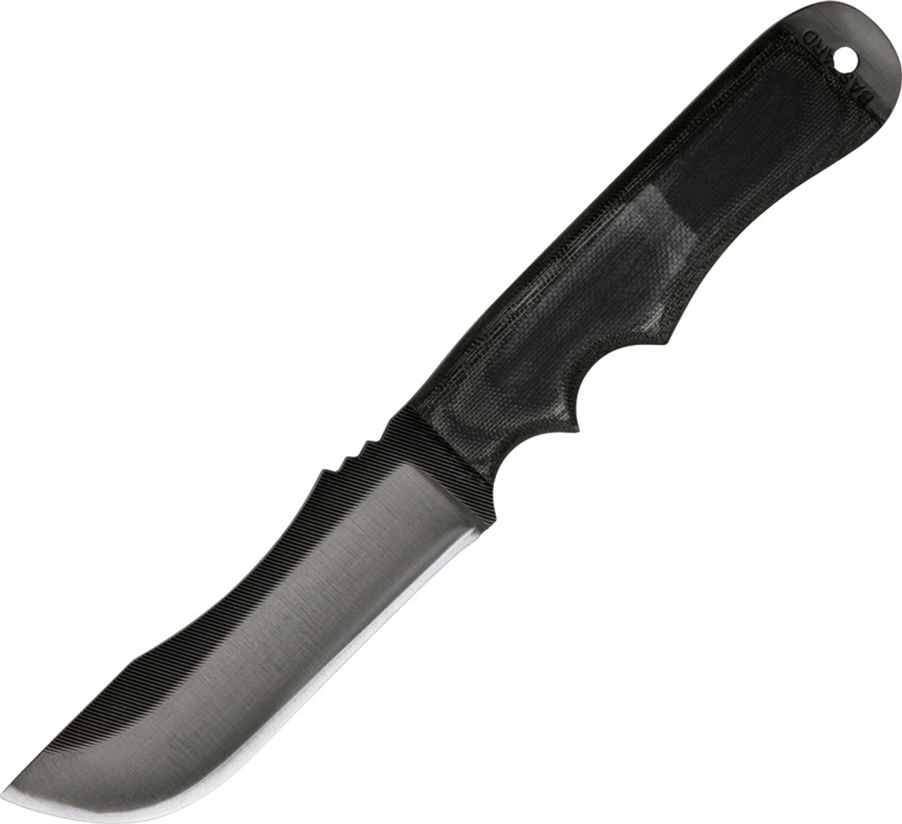 Anza Knives T Tracker Fixed Blade Model AZT, 4 5/8 In 1095 Carbon Steel Plain Blade, Black Micarta Handle 1 Anza Knives T Tracker Fixed Blade Model AZT, 4 5/8 In 1095 Carbon Steel Plain Blade, Black Micarta Handle
