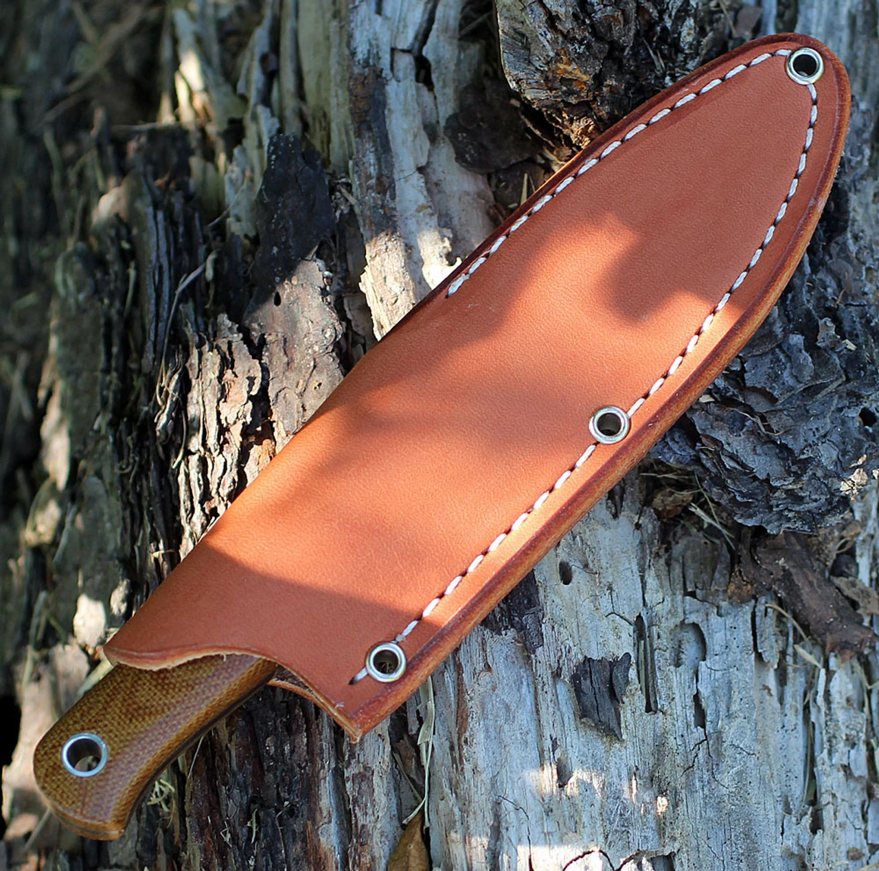Bark River 023MNC Ultra-Lite Bushcrafter, 3.25" CPM 3V Plain Blade, Natural Canvas Micarta Handle 3 Bark River 023MNC Ultra-Lite Bushcrafter, 3.25" CPM 3V Plain Blade, Natural Canvas Micarta Handle - Image 3