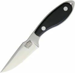 Bark River 07071MBC Harpoon Necker, 3.1" CPM-20CV Plain Blade, Black Canvas Micarta Handle