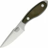 Bark River 07071MGC Harpoon Necker, 3.1" CPM-20CV Plain Blade, Green Canvas Micarta Handle