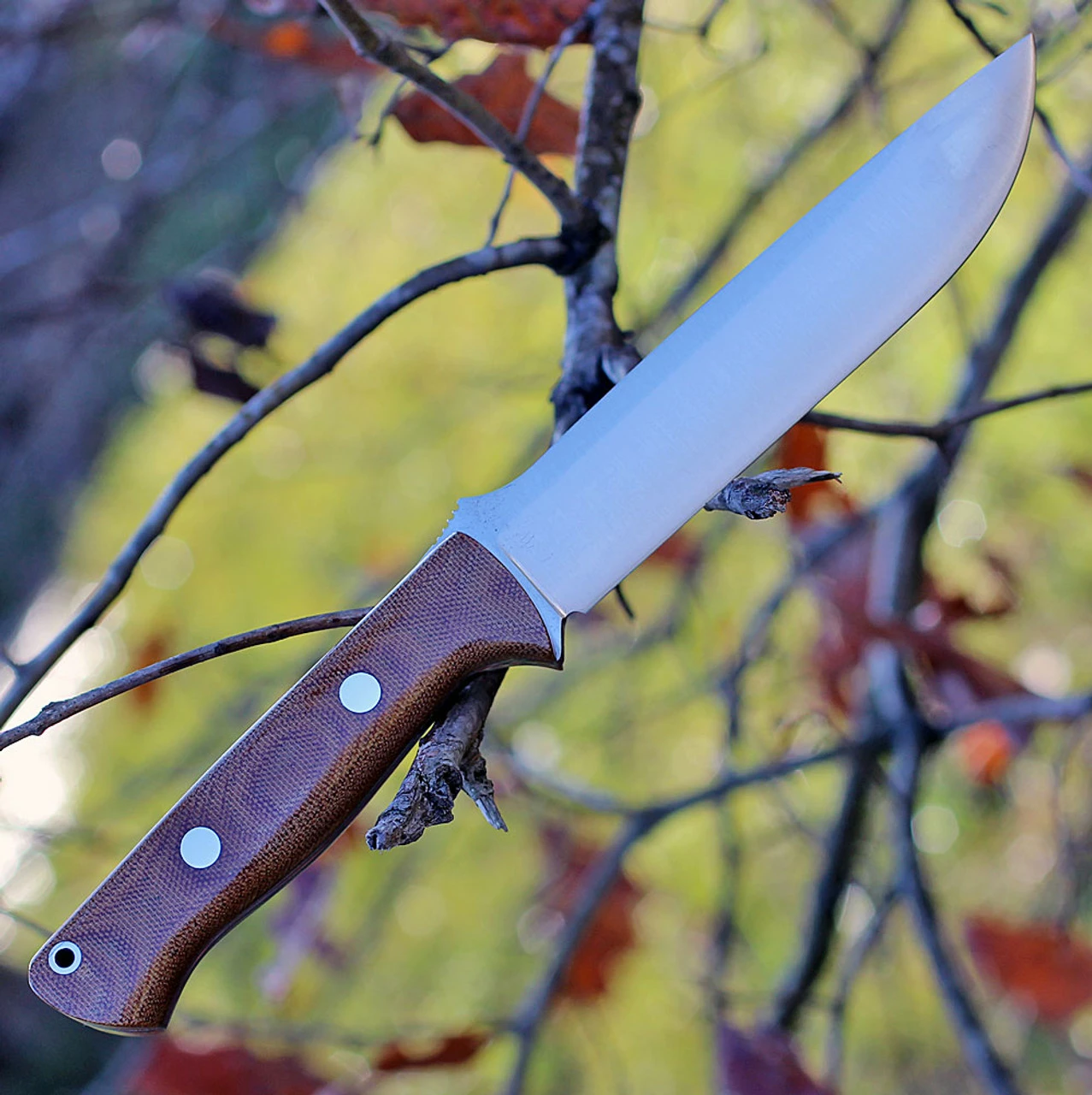 Bark River 113MNC Bravo 1.5, 5.8" A-2 Plain Blade, Natural Canvas Micarta Handle 2 Bark River 113MNC Bravo 1.5, 5.8" A-2 Plain Blade, Natural Canvas Micarta Handle - Image 2