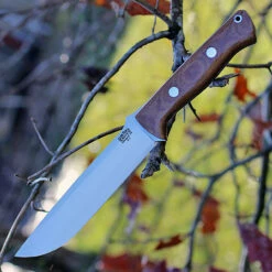 Bark River 113MNC Bravo 1.5, 5.8" A-2 Plain Blade, Natural Canvas Micarta Handle
