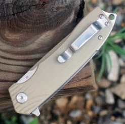 Bestech G01C Lion, 3.5" D2 Plain Blade, Beige G-10 Handle -Knifeworks Sales Shop bg01c.2 66468.1566585966