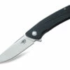 Bestech BTKG09A2 Spike, 3.50" Sandvick 12C27 Stonewash Plain Blade, Black GRN Handle