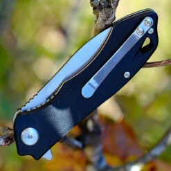 Bestech BTKG11A2 Beluga, 3.0" Sandvick 12C27 Stonewash Plain Blade, Black G-10 Handle -Knifeworks Sales Shop bg11a 2.4 97169.1566585979